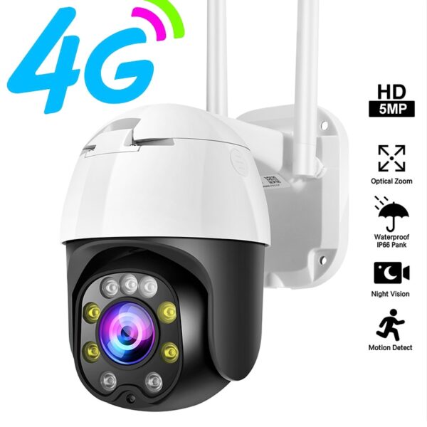 IP Camera Video Surveillance WIFI Camera PTZ Camera IP 5MP IP Camera 4G With Sim Card