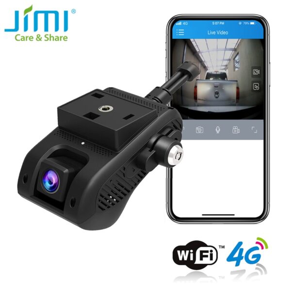 JIMI JC400P 4G Hidden Video Camera 1080P Dual Live Stream Dashcam GPS Track Remote Monitor DVR