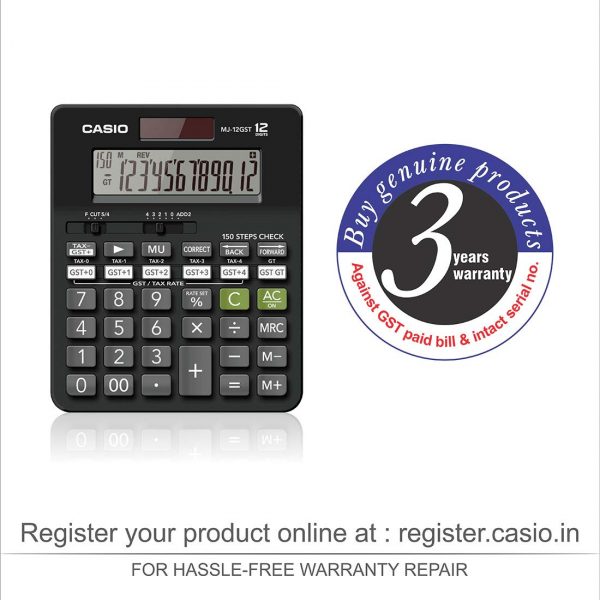 Casio MJ 120D Plus BK Calculator Black