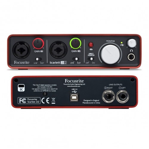 Focusrite Scarlett 2i2 3rd Generation PC Audio Interface3