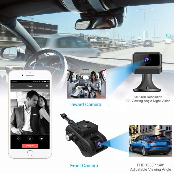 Jimi JC400 4G Dash Cam With Dual Cameras Live Video GPS Tracking WiFi Remote Monitoring Car 1