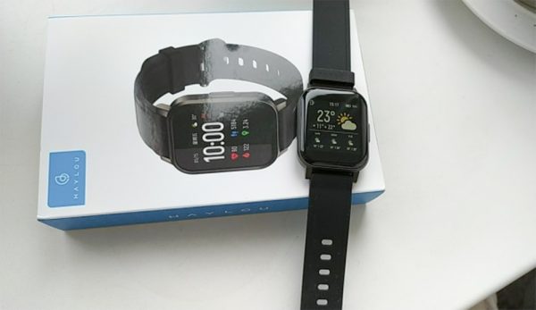 Xiaomi Haylou LS02 Touch Screen Square Shape Smart Watch Black5